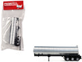 3-Axle Chemical Tanker Trailer Silver 1/87 (HO) Plastic Model by Promotex