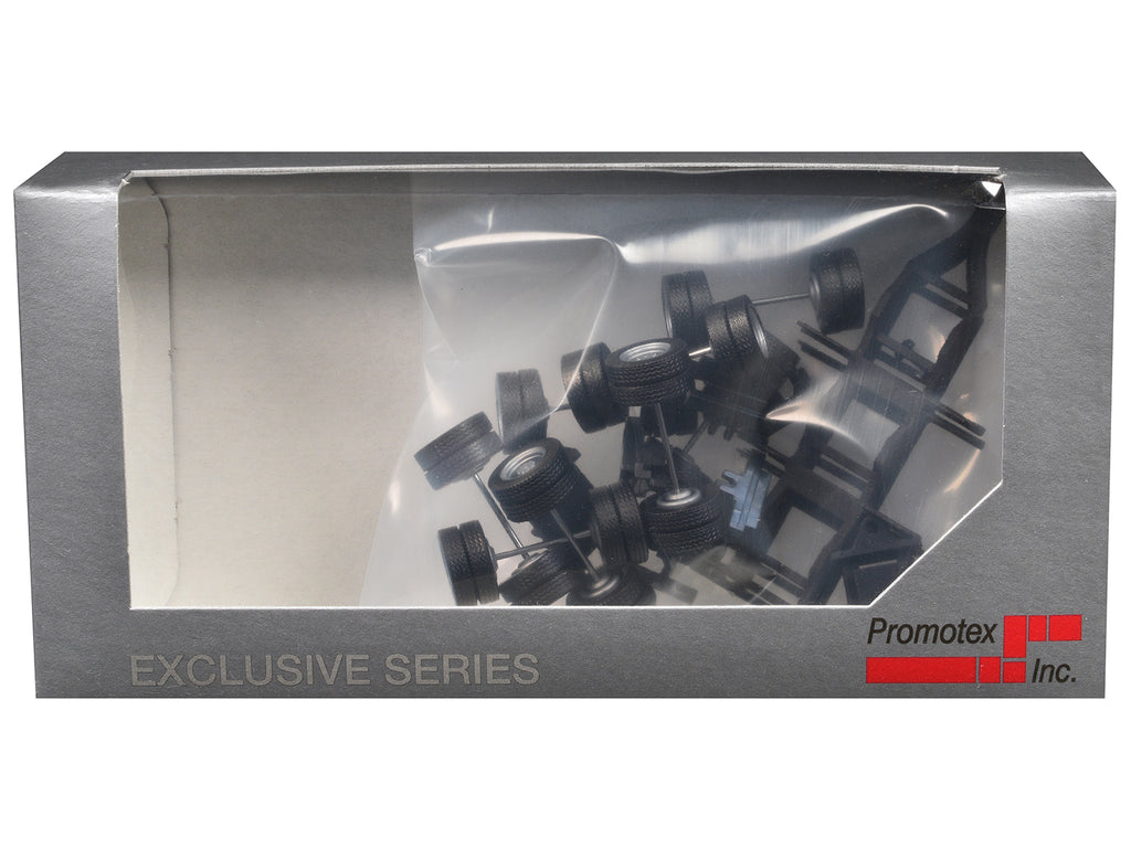 Lowboy Dual Axle Booster with Integrated Rear Axle (2 Sets) 1/87 (HO) Plastic Model by Promotex