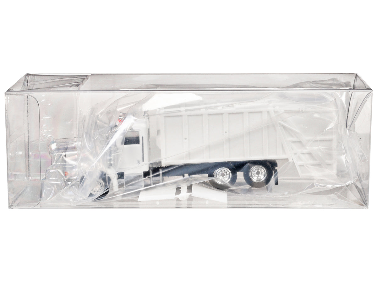 Peterbilt 367 Garbage Truck White 1/87 (HO) Plastic Model Car by Promotex
