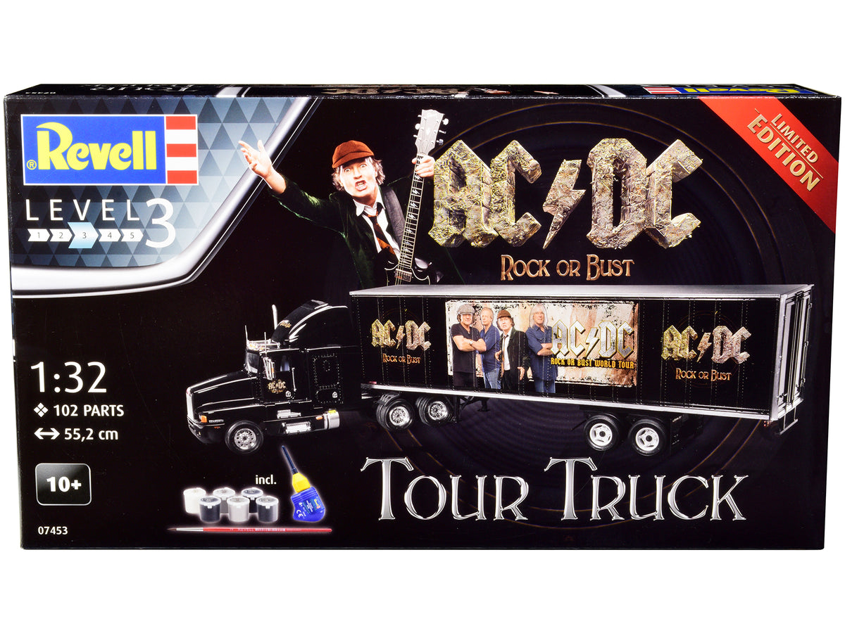 Level 3 Model Kit Kenworth Tour Truck 'AC/DC Rock or Bust' 1/32 Scale Model by Revell