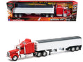 Kenworth W900 Grain Truck Red and White 'Long Haul Truckers' Series 1/32 Diecast Model by New Ray