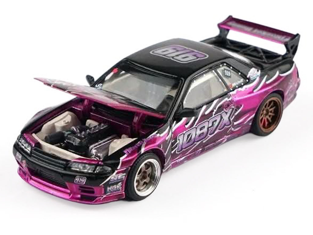 Pandem R32 'Echo Gao - 1087X' Black and Purple 1/64 Diecast Model Car by XCarToys