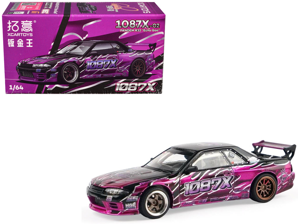 Pandem R32 'Echo Gao - 1087X' Black and Purple 1/64 Diecast Model Car by XCarToys