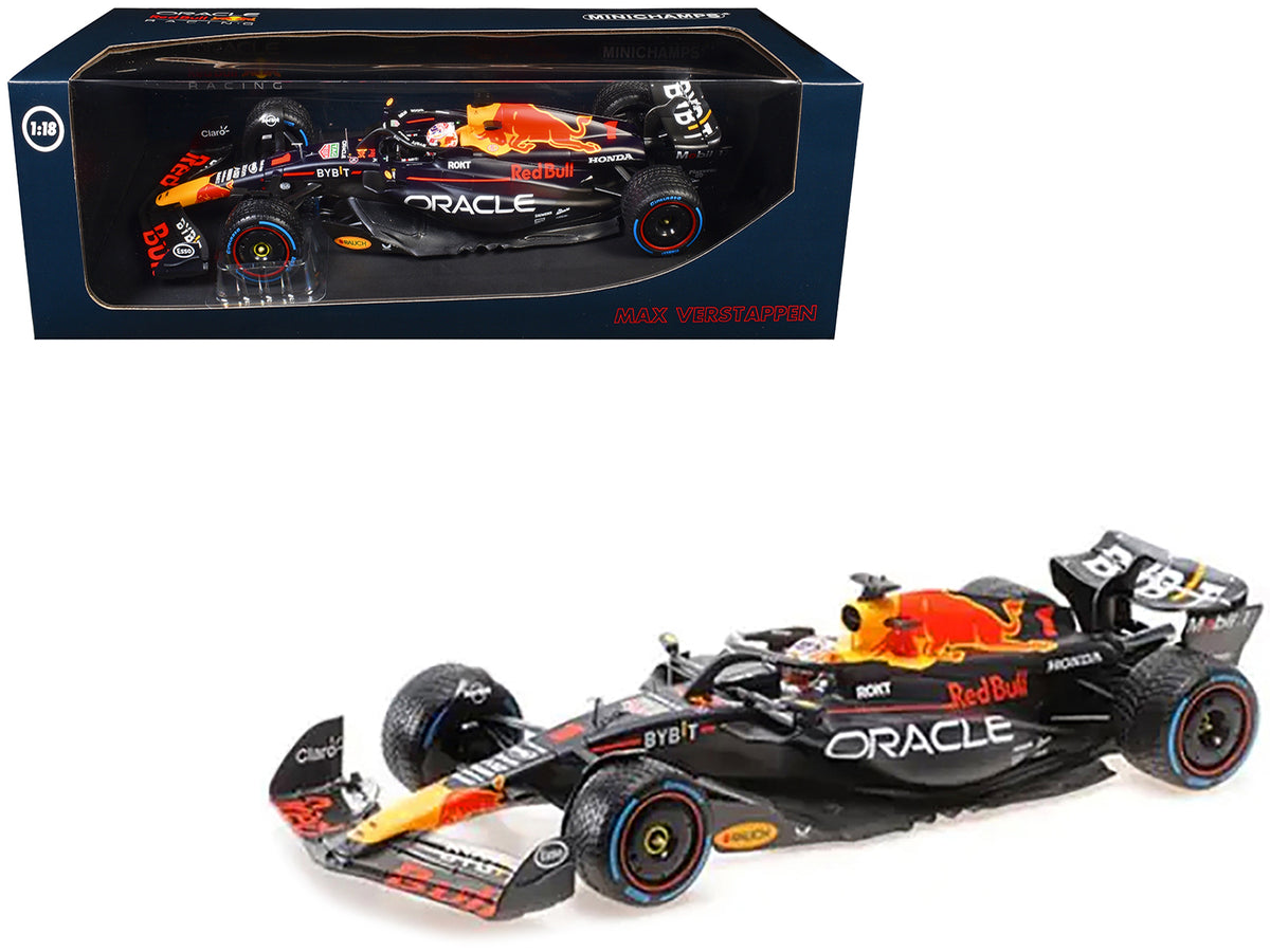 Red Bull Racing RB19 #1 Max Verstappen 'Oracle' Winner F1 Formula One 'Dutch GP' (2023) with Driver Limited Edition to 230 pieces Worldwide 1/18 Diecast Model Car by Minichamps