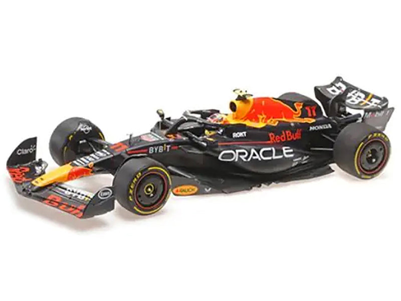 Red Bull Racing RB19 #11 Sergio Perez 'Oracle' 2nd Place F1 Formula One 'Italian GP' (2023) with Driver Limited Edition to 108 pieces Worldwide 1/18 Diecast Model Car by Minichamps