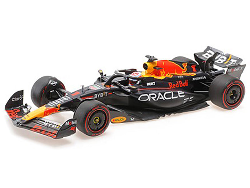 Red Bull Racing RB19 #1 Max Verstappen 'Oracle' 2nd Place F1 Formula One Sprint Race 'Qatar GP' (2023) with Driver Limited Edition to 480 pieces Worldwide 1/18 Diecast Model Car by Minichamps