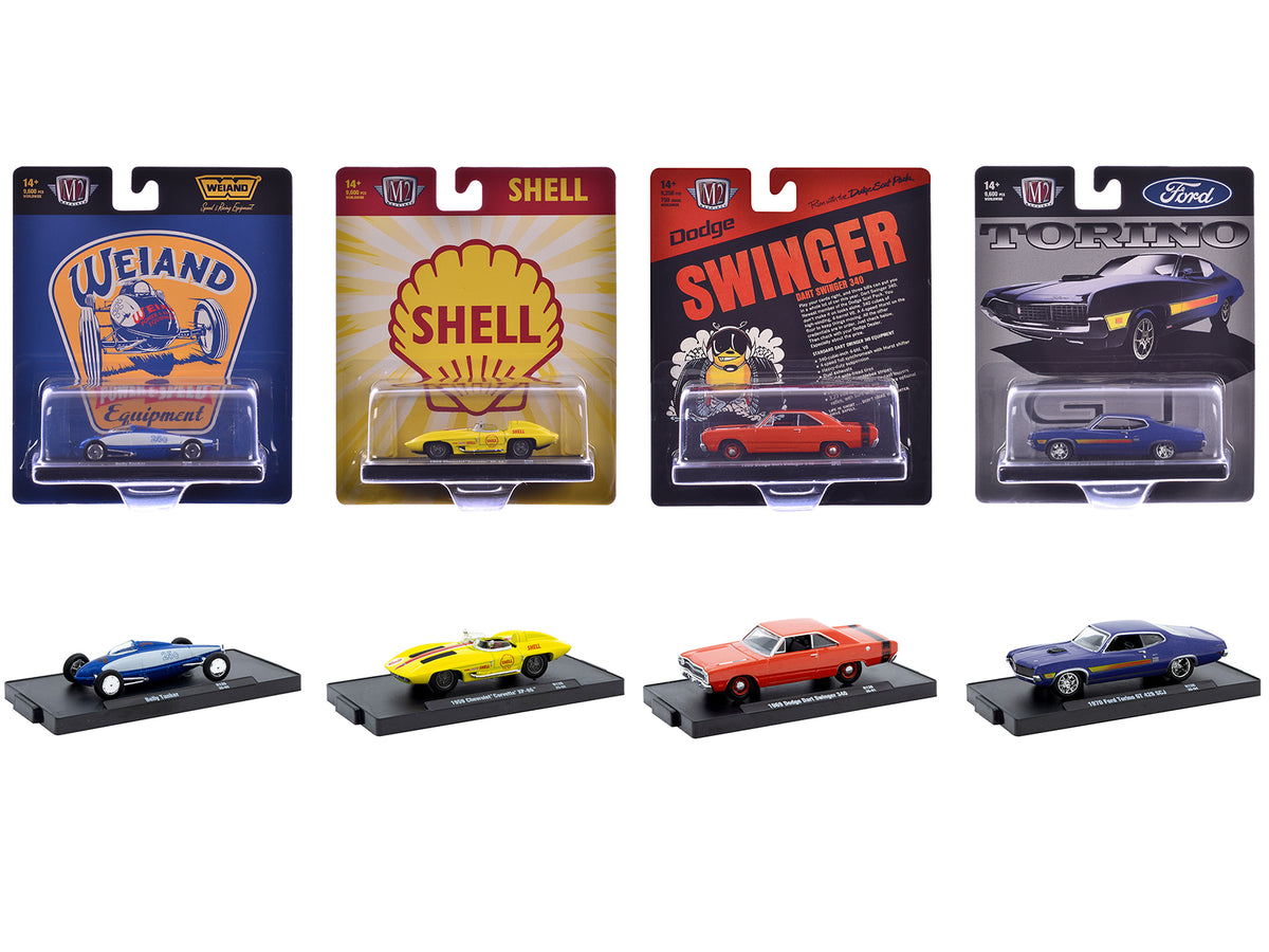 'Auto-Drivers' Set of 4 pieces in Blister Packs Release 126 Limited Edition to 9600 pieces Worldwide 1/64 Diecast Model Cars by M2 Machines
