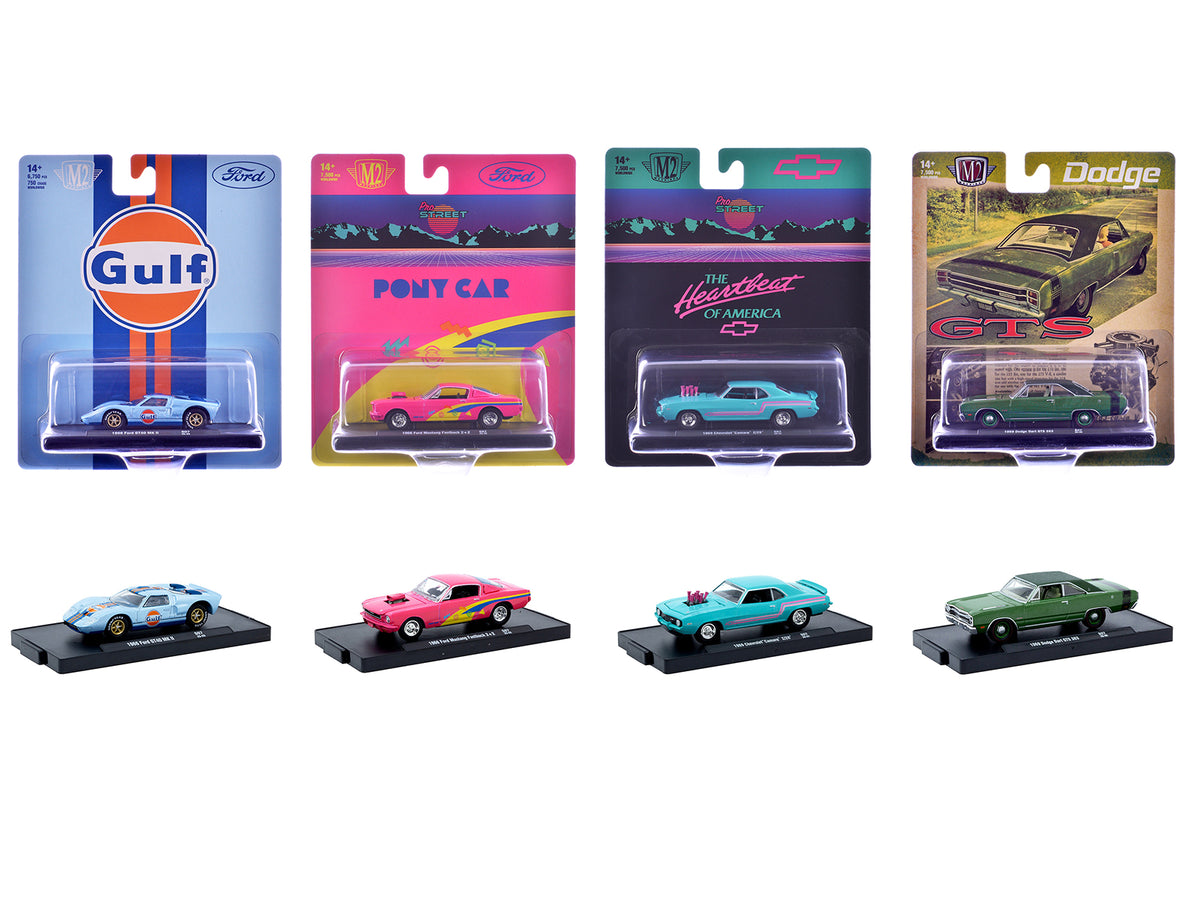 'Auto-Drivers' Set of 4 pieces in Blister Packs Release S07 Limited Edition to 7500 pieces Worldwide 1/64 Diecast Model Cars by M2 Machines