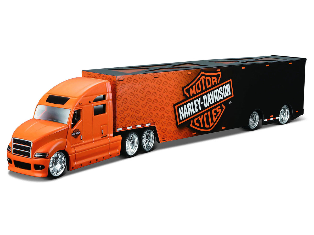 Harley Davidson Custom Hauler Trailer Orange 'Custom Haulers' Series 1/64 Diecast Model by Maisto
