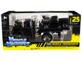 1966 Chevrolet C60 Flatbed Truck Matt Black and 1993 Chevrolet 454 SS Pickup Truck Matt Black 'Muscle Transports' Series 1/64 Diecast Models by Muscle Machines