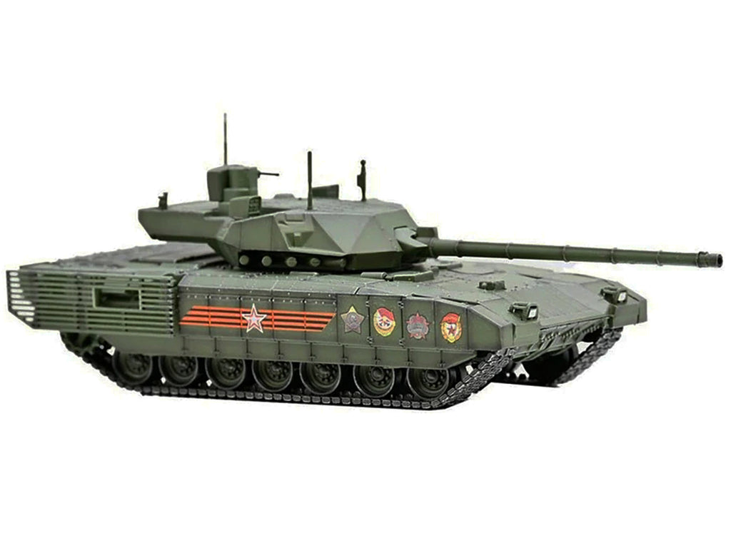 Russian T14 Armata MBT (Main Battle Tank) Green Camouflage 'Armor Premium' Series 1/72 Diecast Model by Panzerkampf