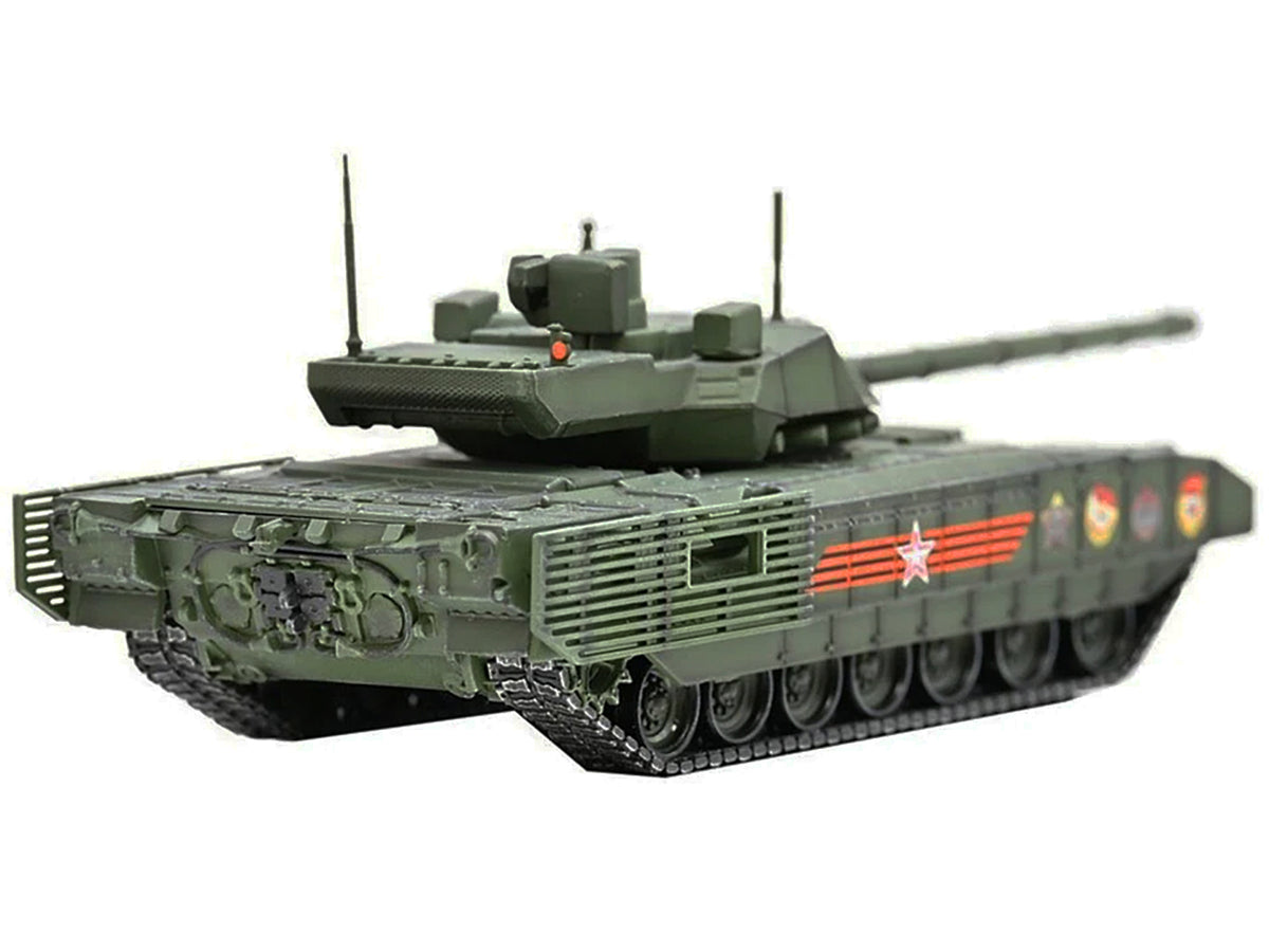 Russian T14 Armata MBT (Main Battle Tank) Green Camouflage 'Armor Premium' Series 1/72 Diecast Model by Panzerkampf