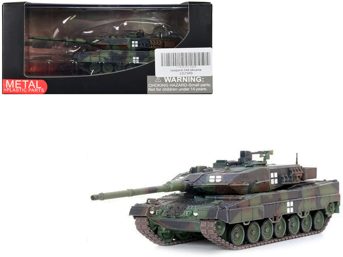 Leopard 2A6 Main Battle Tank Green Camouflage 'Ukrainian Army' 'Armor Premium' Series 1/72 Diecast Model by Panzerkampf