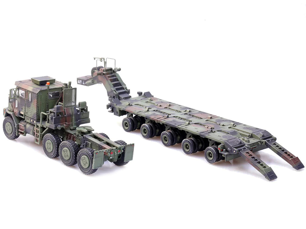 M1070 Heavy Equipment Transporter Army Camouflage 'Armor Premium' Series 1/72 Diecast Model by Panzerkampf