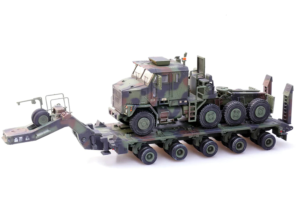 M1070 Heavy Equipment Transporter Army Camouflage 'Armor Premium' Series 1/72 Diecast Model by Panzerkampf