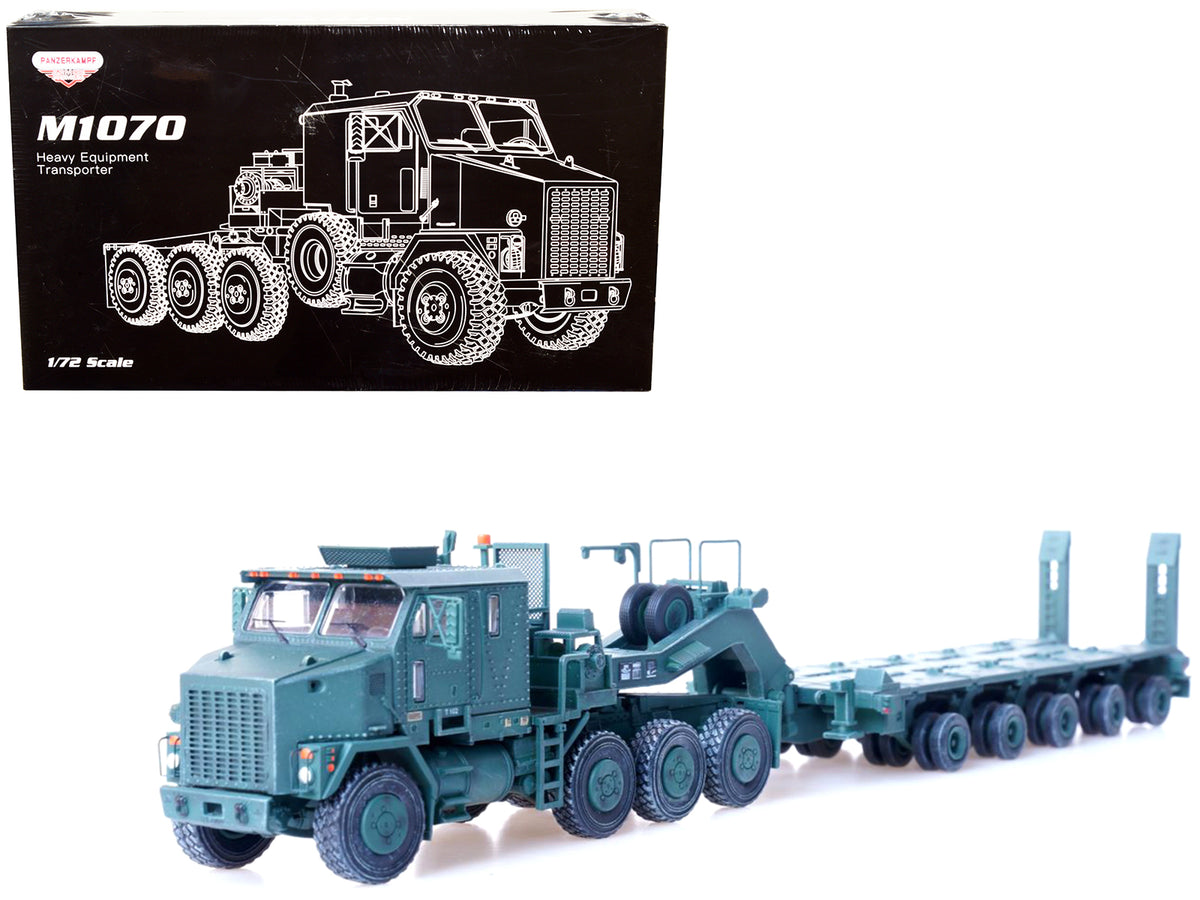 M1070 Heavy Equipment Transporter Army Green 'Armor Premium' Series 1/72 Diecast Model by Panzerkampf
