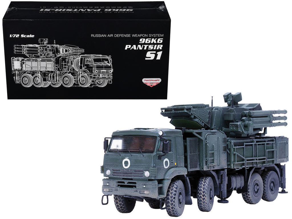 Pantsir S1 96K6 Self-Propelled Air Defense Weapon System 'Ukraine War' Russian Army 'Armor Premium' Series 1/72 Diecast Model by Panzerkampf