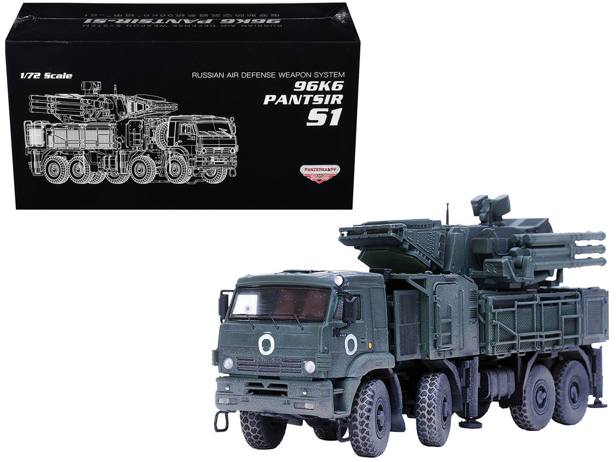 Pantsir S1 96K6 Self-Propelled Air Defense Weapon System 'Ukraine War' Russian Army 'Armor Premium' Series 1/72 Diecast Model by Panzerkampf
