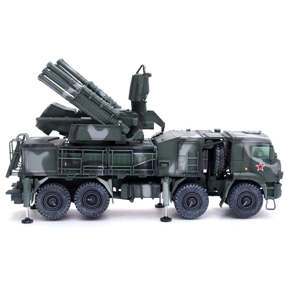 Pantsir S1 96K6 Self-Propelled Air Defense Weapon System Tri-Color Camouflage 'Russia's Armed Forces' 'Armor Premium' Series 1/72 Diecast Model by Panzerkampf