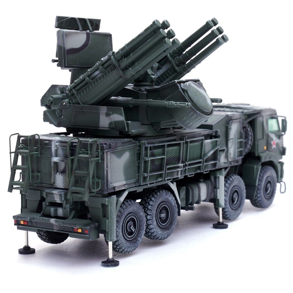 Pantsir S1 96K6 Self-Propelled Air Defense Weapon System Tri-Color Camouflage 'Russia's Armed Forces' 'Armor Premium' Series 1/72 Diecast Model by Panzerkampf