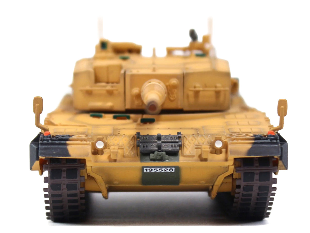 Leopard 2A4 Main Battle Tank 'Desert Camouflage 2nd Cavalry Armored Brigade Turkey-Syrian Border' (2016) Turkish Army 'Armor Premium' Series 1/72 Diecast Model by Panzerkampf