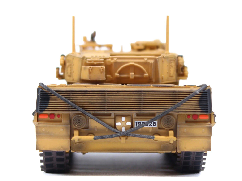Leopard 2A4 Main Battle Tank 'Desert Camouflage 2nd Cavalry Armored Brigade Turkey-Syrian Border' (2016) Turkish Army 'Armor Premium' Series 1/72 Diecast Model by Panzerkampf