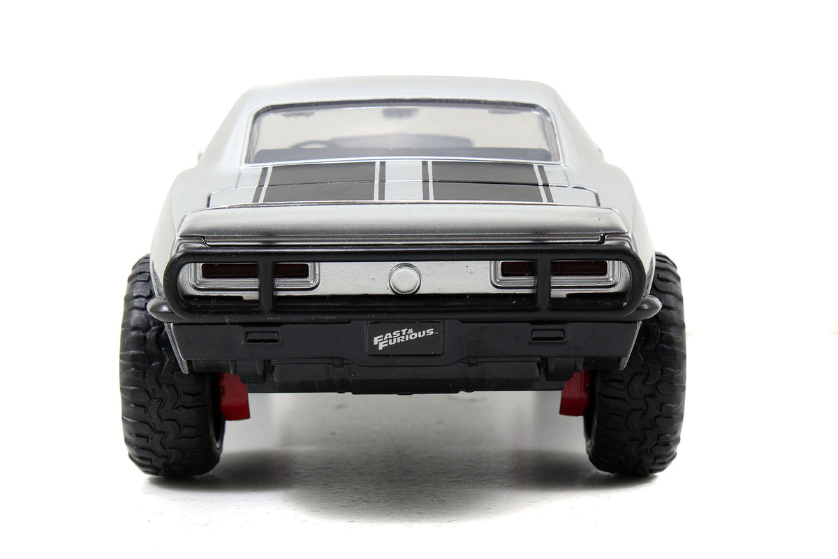 Roman's Chevrolet Camaro Z/28 Silver 'Fast & Furious 7' Movie 1/24 Diecast Model Car by Jada
