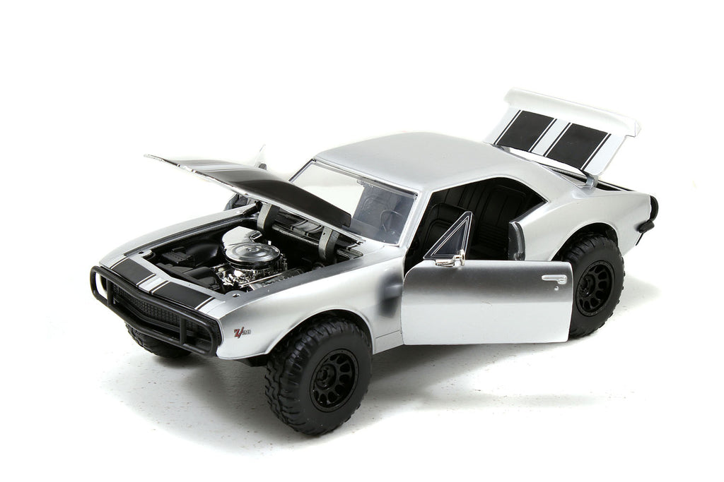 Roman's Chevrolet Camaro Z/28 Silver 'Fast & Furious 7' Movie 1/24 Diecast Model Car by Jada