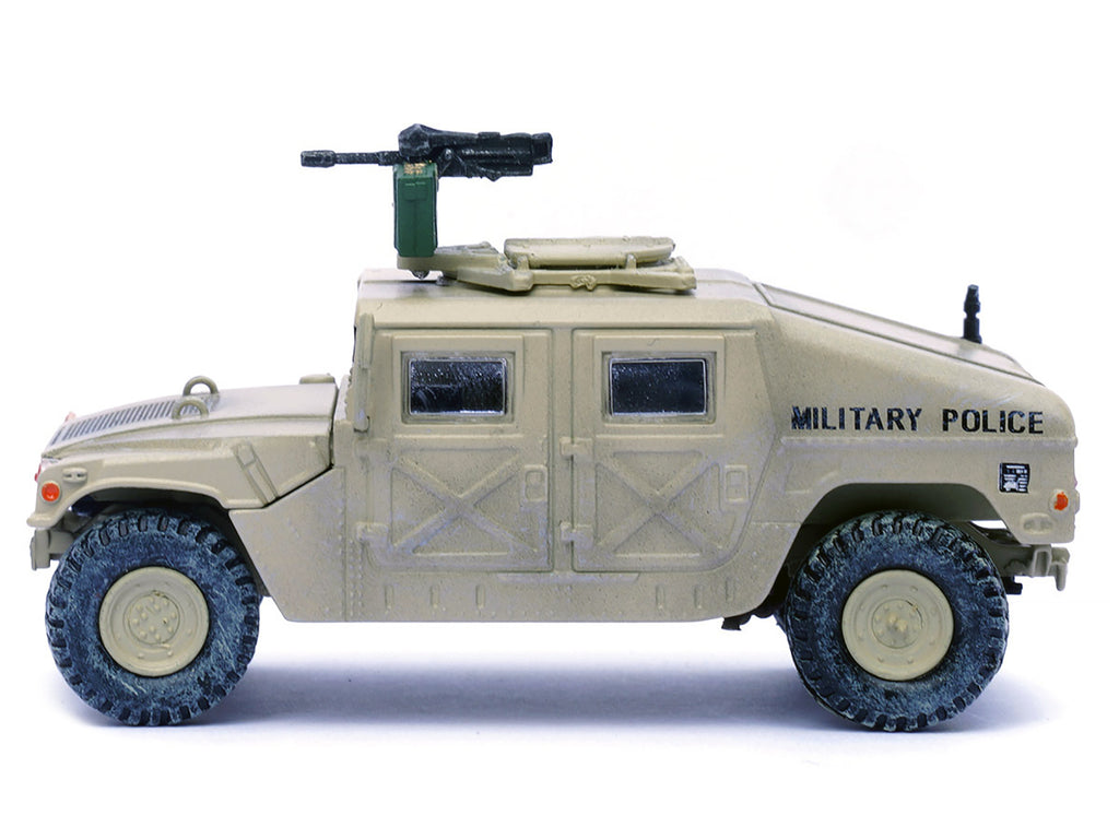 M988 Modern 4×4 Utility Vehicle with Grenade Launcher Desert Sand 'Military Police 4th Traffic Platoon A company 92nd MP Battalion 89th MP Brigade Ad Daman Saudi Arabia Gulf War' (1990) 'Military Miniature' Series 1/64 Diecast Model by Panzerkampf