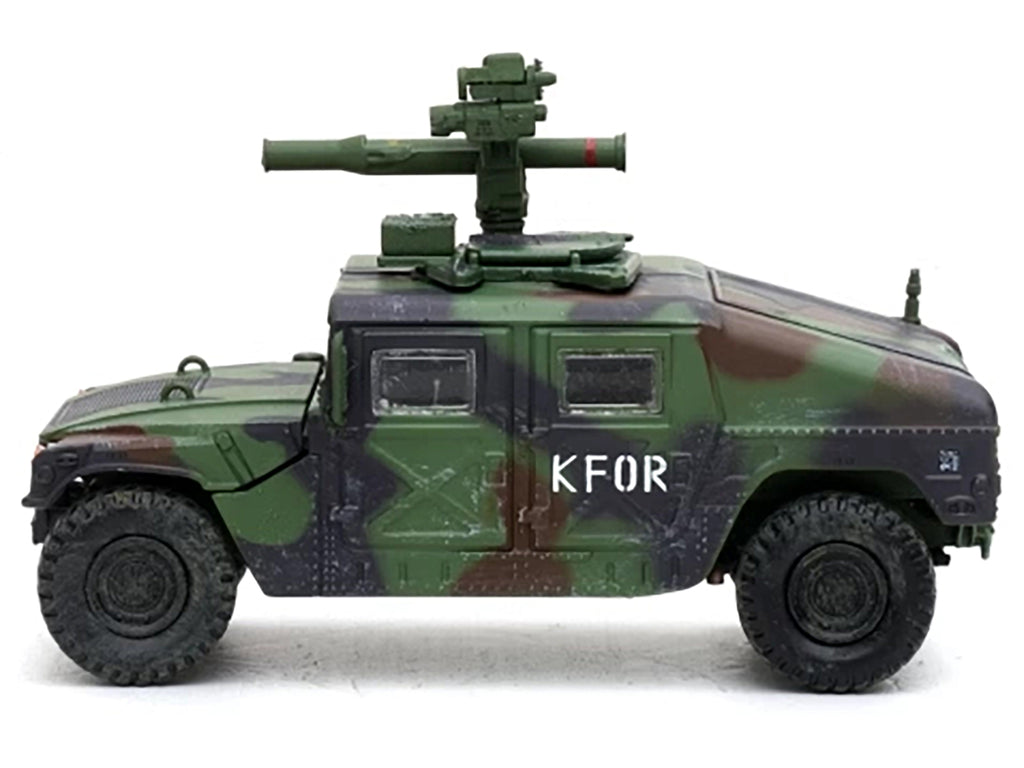 M1046 HUMVEE Tow Missile Carrier Green Camouflage '3rd Battalion 8th Marine Regiment Kosovo Force (KFOR)' (1999) 'Military Miniature' Series 1/64 Diecast Model by Panzerkampf