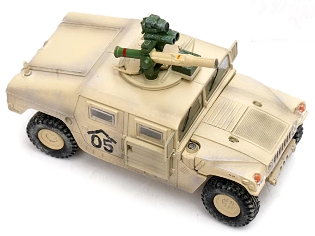 M1046 HUMVEE Tow Missile Carrier Desert Camouflage 'E Troop 9th Regiment 2nd Brigade Combat Team 3rd Infantry Division (Mechanized) Iraq' (2003) 'Military Miniature' Series 1/64 Diecast Model by Panzerkampf