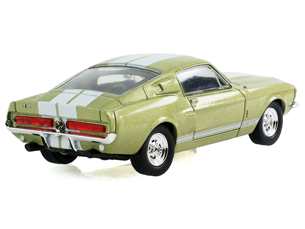 1967 Ford Shelby GT500 Lime Gold Metallic with White Stripes 'Stampede' Series 2 1/64 Diecast Model Car by Greenlight