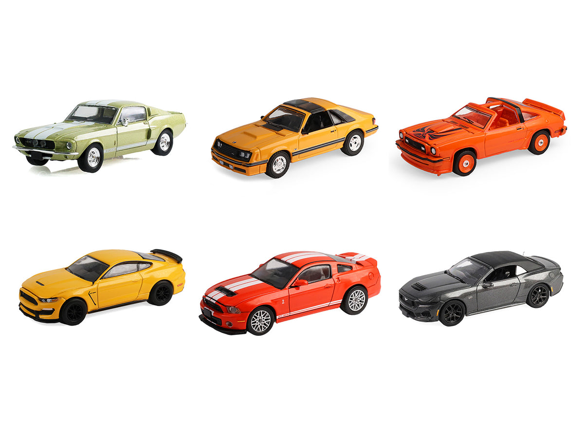'The Mustang Stampede' Series 2 Set of 6 pieces 1/64 Diecast Model Cars by Greenlight