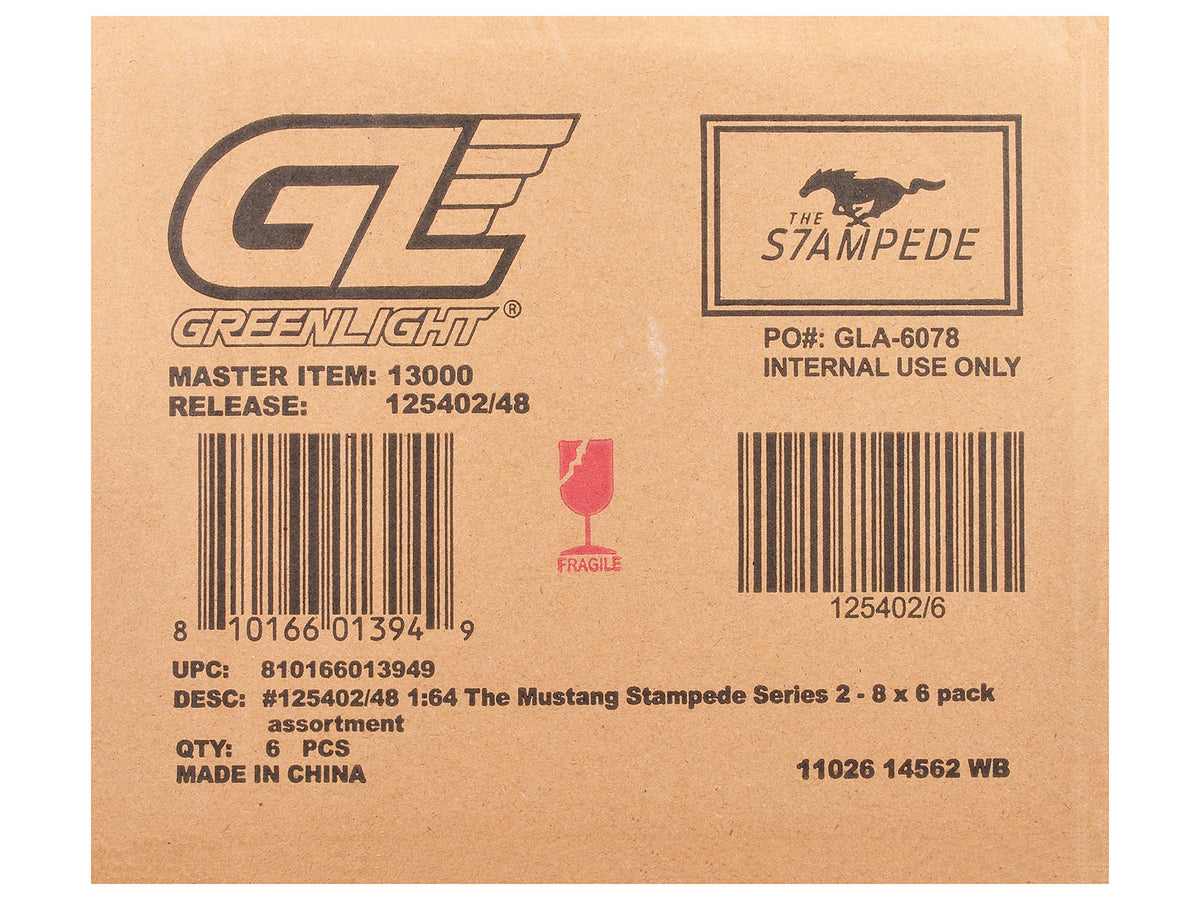 'The Mustang Stampede' Series 2 Set of 6 pieces 1/64 Diecast Model Cars by Greenlight