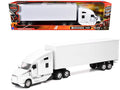 Kenworth T680 Truck White with Dry Van Trailer White 'Long Haul Trucker' Series 1/32 Diecast Model by New Ray