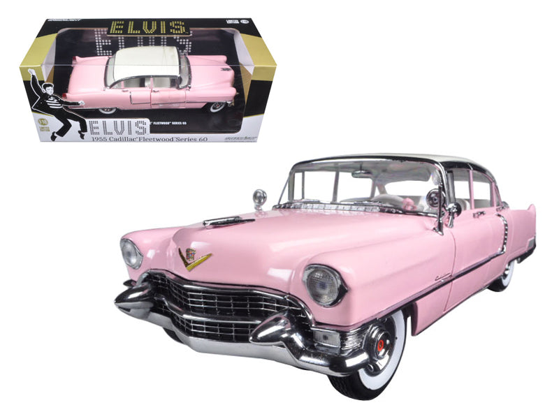 1955 Pink Cadillac Fleetwood Series 60 Special 'Elvis Presley' 1/18 Diecast Model Car by Greenlight