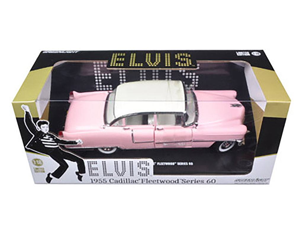 1955 Pink Cadillac Fleetwood Series 60 Special 'Elvis Presley' 1/18 Diecast Model Car by Greenlight