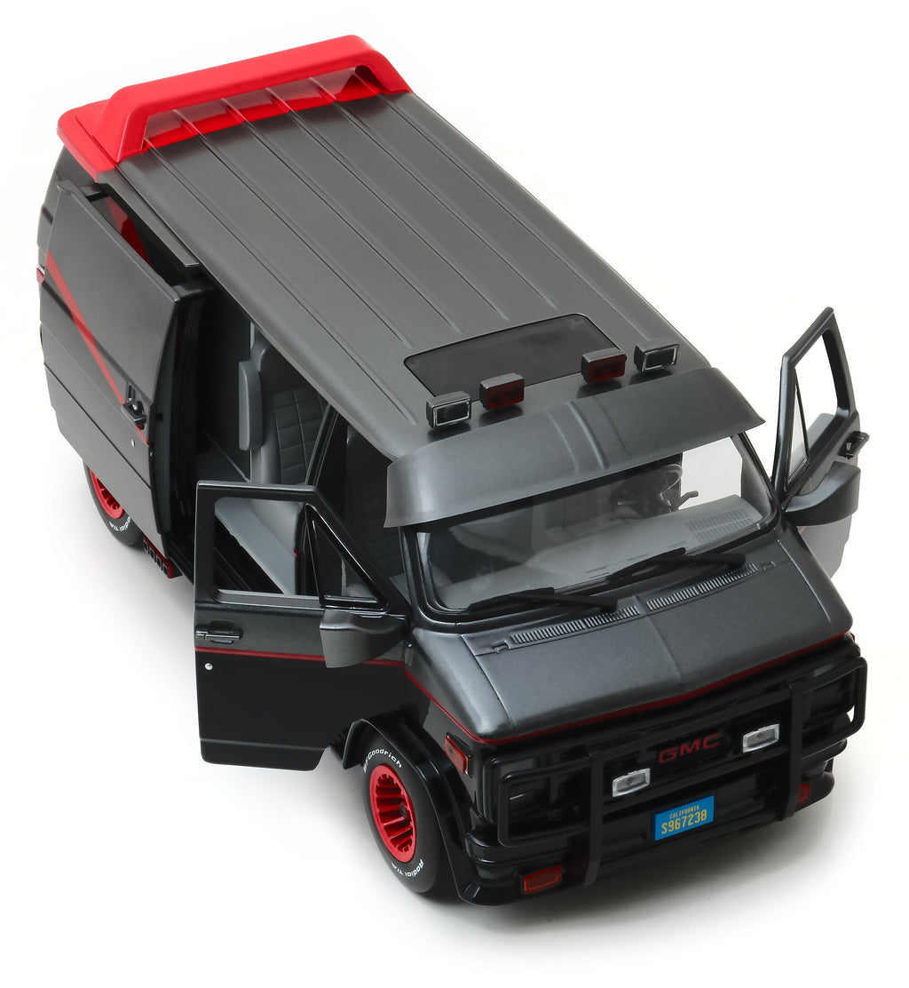 1983 GMC Vandura Black 'The A-Team' (1983-1987) TV Series 1/18 Diecast Model Car by Greenlight