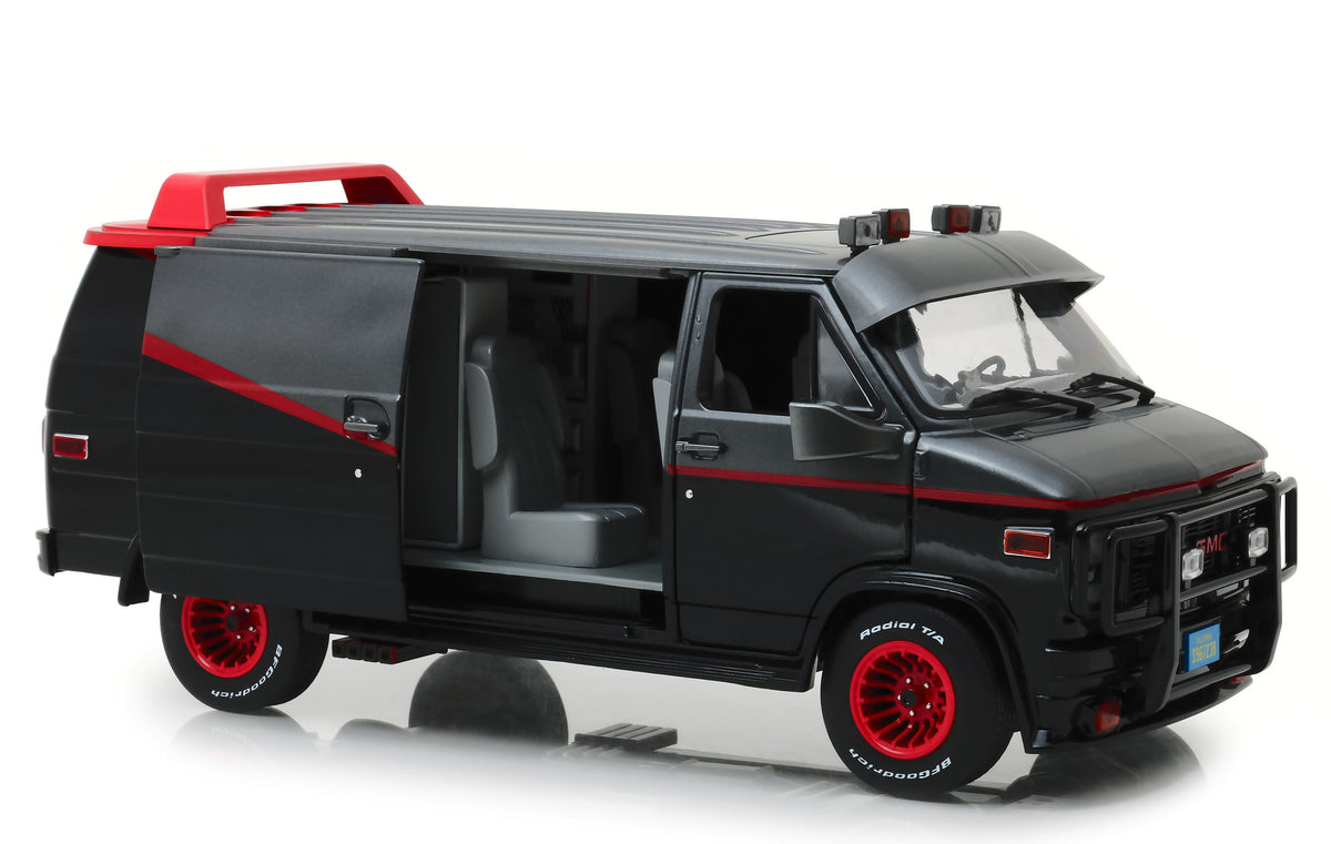1983 GMC Vandura Black 'The A-Team' (1983-1987) TV Series 1/18 Diecast Model Car by Greenlight