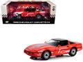 1988 Chevrolet Corvette C4 #1 Malcolm Konner 'Corvette Challenge Race Car' Red with Black Top 1/18 Diecast Model Car by Greenlight