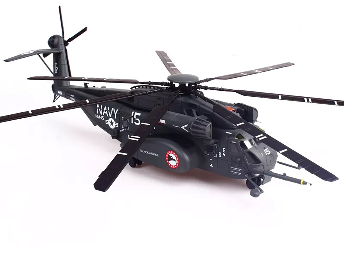 Sikorsky MH-53E Sea Dragon Helicopter 'United States Navy Blackhawks Tail Number 15' Dark Gray 1/72 Diecast Model by Panzerkampf