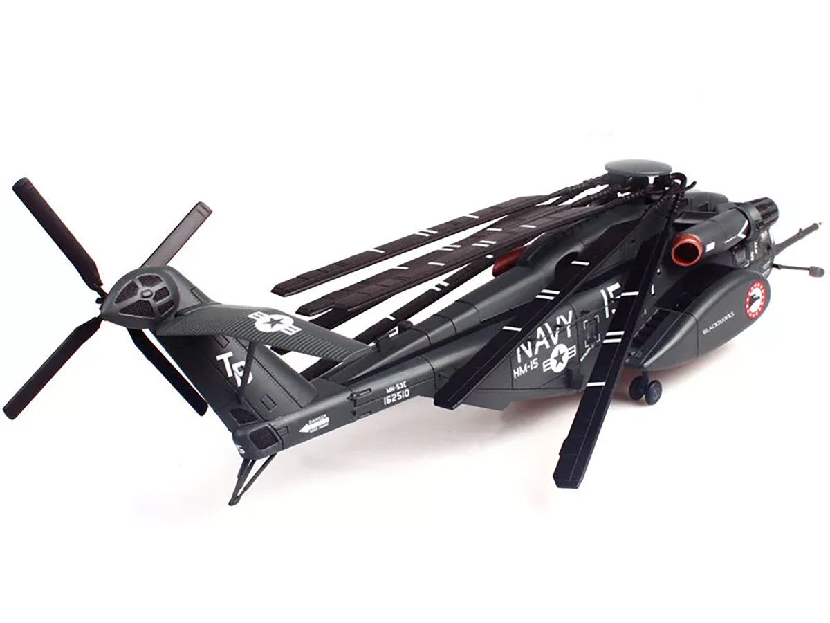 Sikorsky MH-53E Sea Dragon Helicopter 'United States Navy Blackhawks Tail Number 15' Dark Gray 1/72 Diecast Model by Panzerkampf