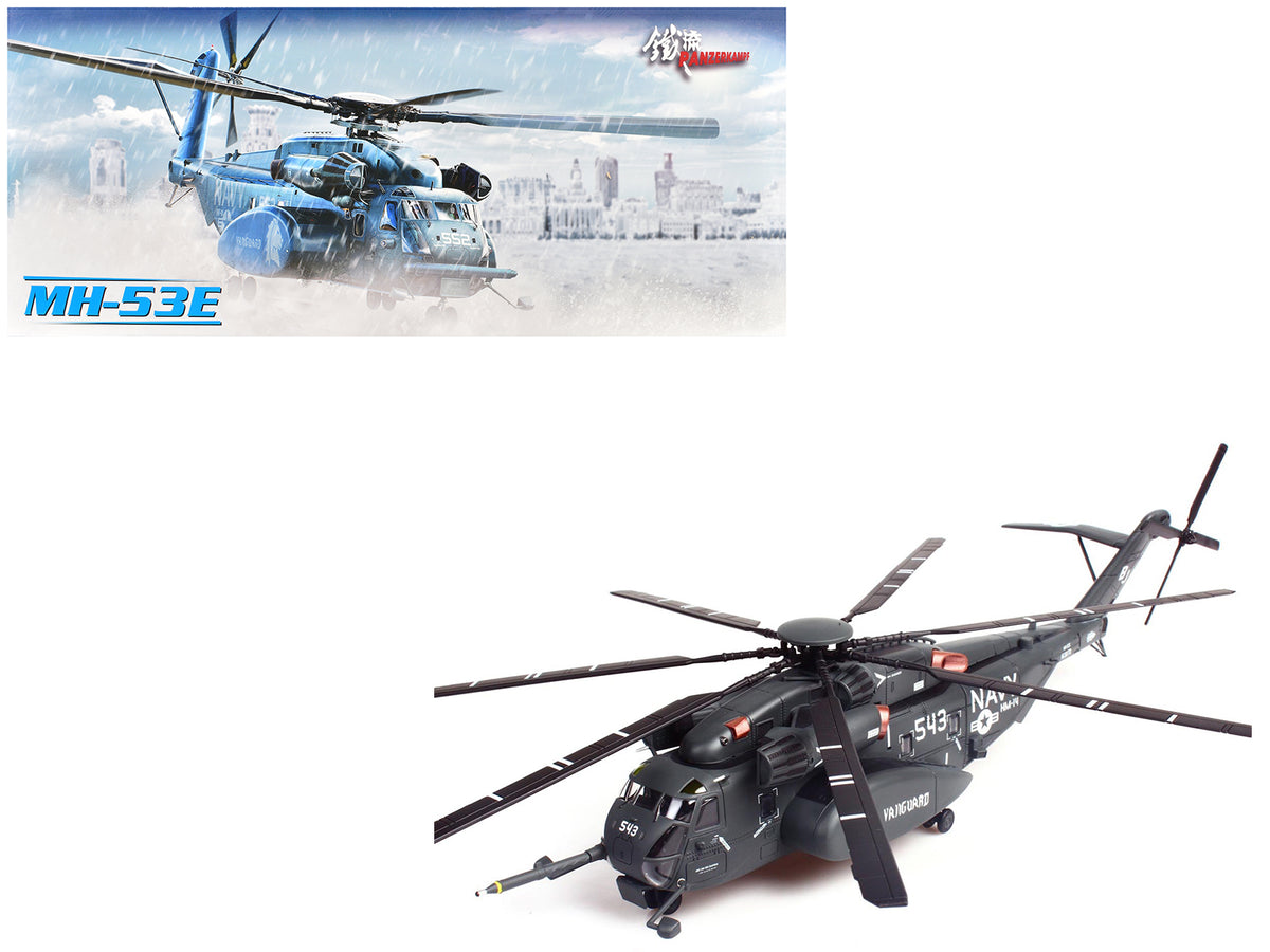 Sikorsky MH-53E Sea Dragon Helicopter 'United States Navy Vanguard Tail Number 543' Dark Gray 1/72 Diecast Model by Panzerkampf