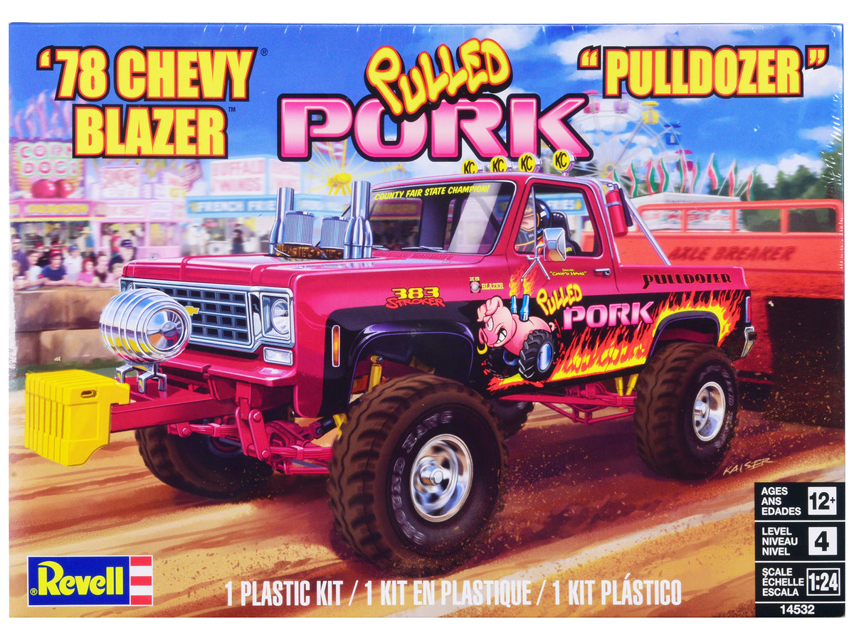 Level 4 Model Kit 1978 Chevrolet Blazer Pickup Truck 'Pulled Pork Pulldozer' 1/24 Scale Model by Revell