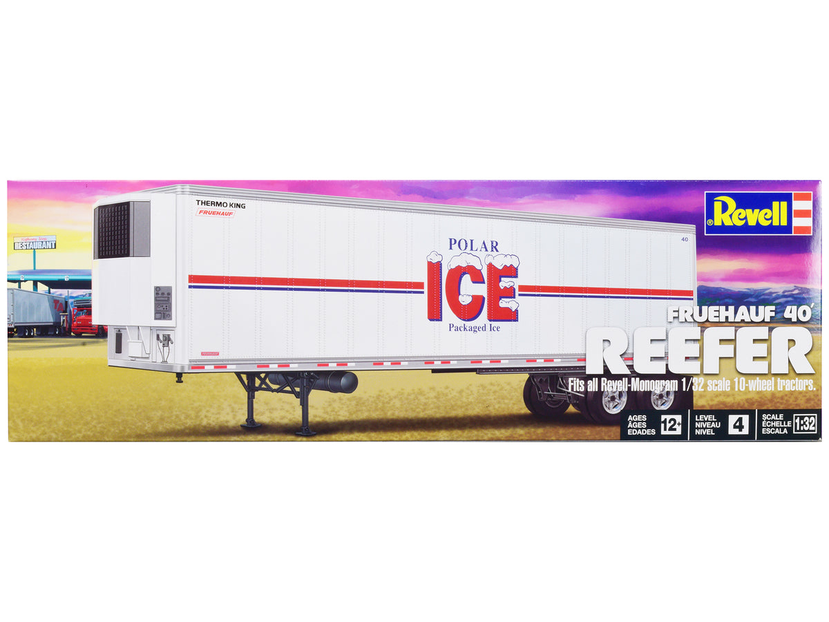 Level 4 Model Kit Fruehauf 40' Refrigerated Trailer 'Polar ICE' 1/32 Scale Model by Revell