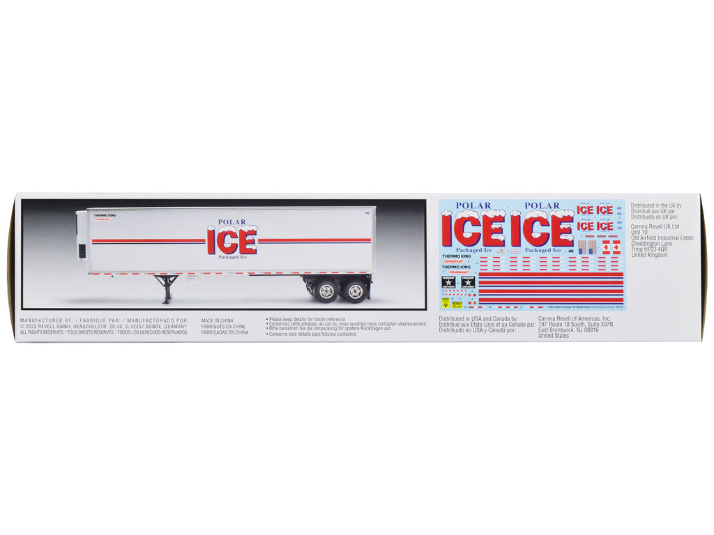 Level 4 Model Kit Fruehauf 40' Refrigerated Trailer 'Polar ICE' 1/32 Scale Model by Revell