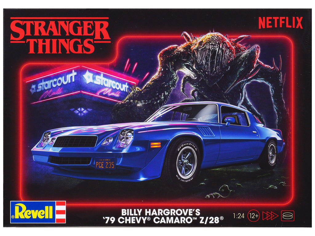 Level 4 Model Kit Billy Hargrove’s 1979 Chevrolet Camaro Z/28 'Stranger Things' (2016-Current) TV Series 1/24 Scale Model by Revell