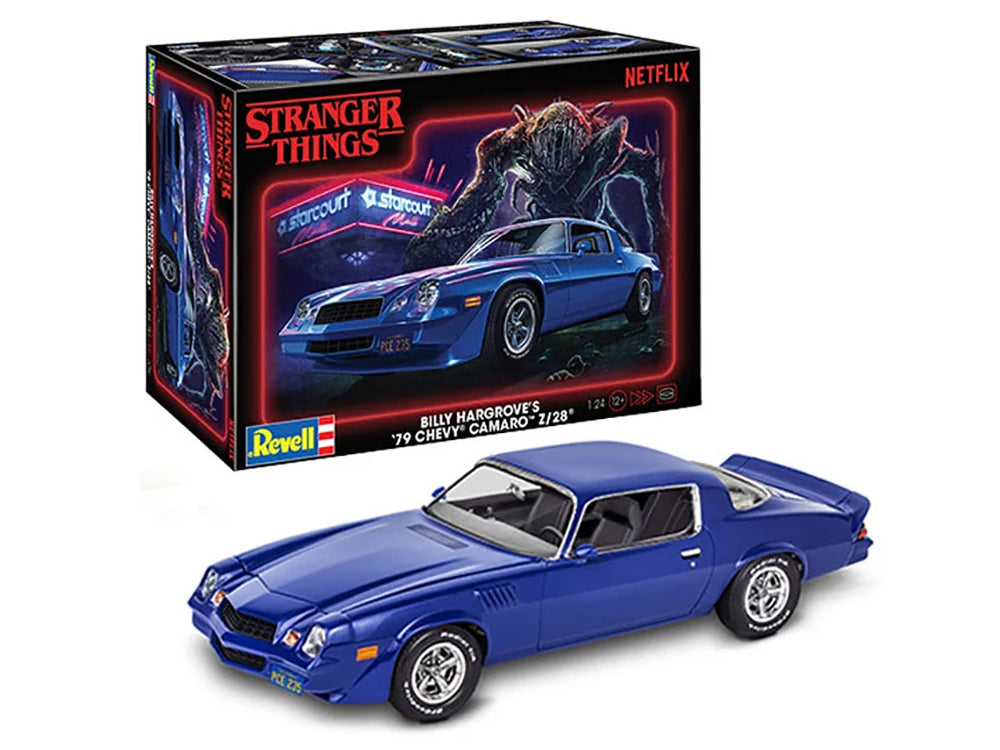 Level 4 Model Kit Billy Hargrove’s 1979 Chevrolet Camaro Z/28 'Stranger Things' (2016-Current) TV Series 1/24 Scale Model by Revell