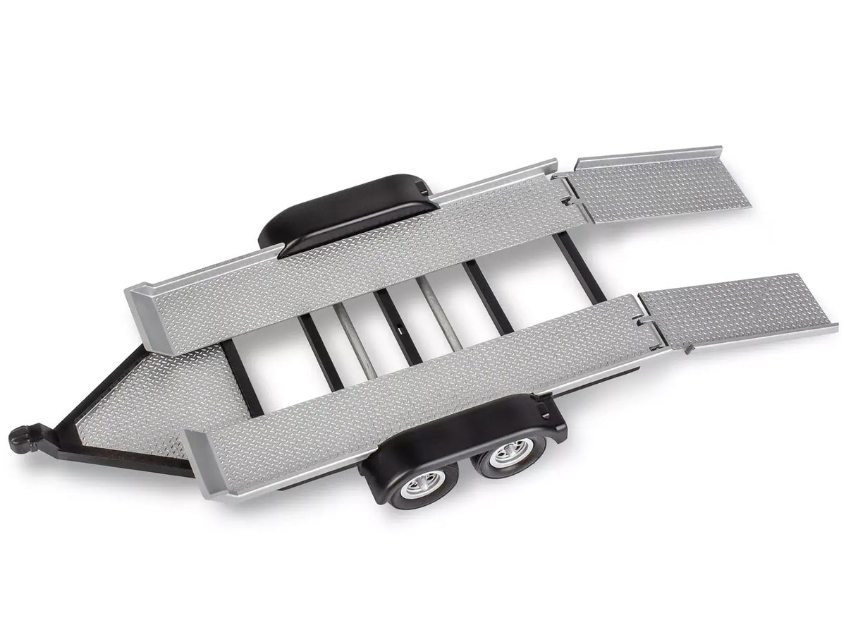 Level 3 Model Kit 1978 Chevrolet Off-Road 4x4 Pickup Truck and 'Malibu Grand Prix' Virage with Trailer 'Fantasy Formula' 1/25 Scale Model by Revell