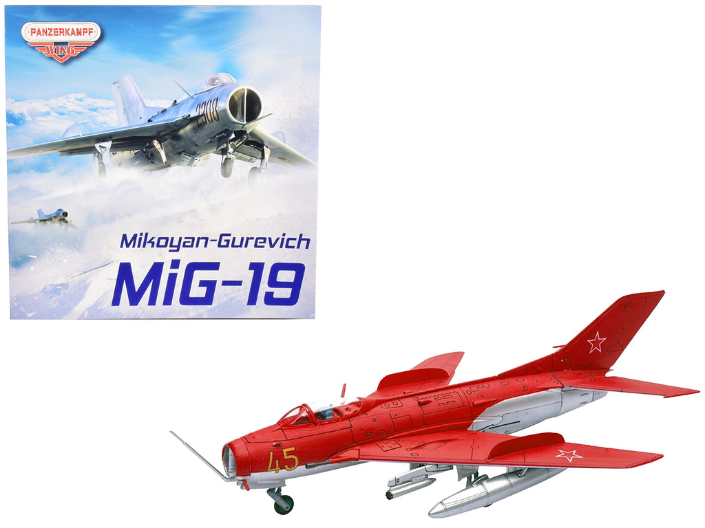 Mikoyan-Gurevich MiG-19S Farmer C Fighter Aircraft 'Yellow 45' 'VVS Display Team Soviet Air Force Kubinka Air Base' (1960) 'Wing' Series  1/72 Diecast Model by Panzerkampf